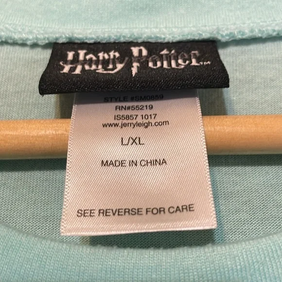 Harry Potter girls short sleeve tee junior size L/XL good condition light blue - Picture 2 of 12